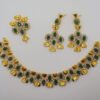 Emerald Green Kundan Bridal Jewelry Set with Pearls – 24K Gold Plated