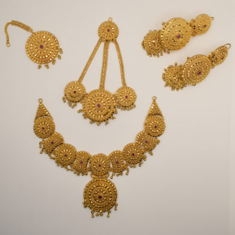 Handcrafted Gold Bridal Jewelry Set – 24K Gold Plated