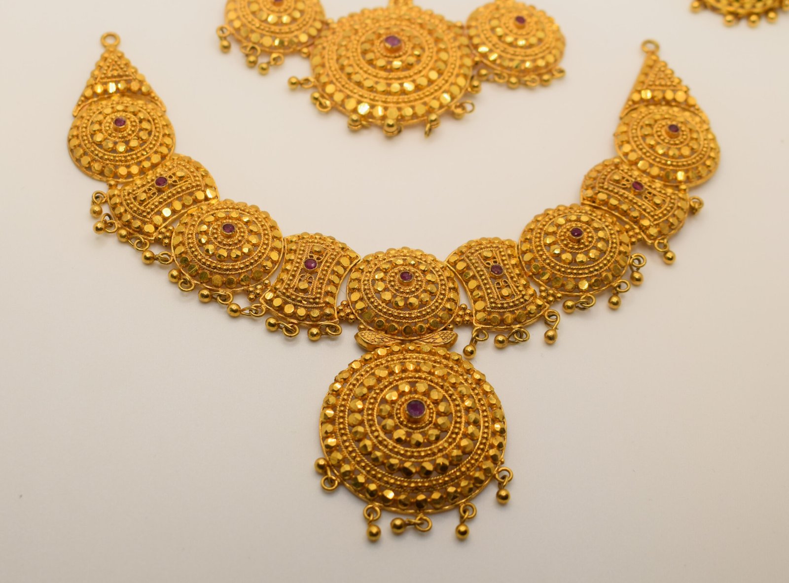 Handcrafted Gold Bridal Jewelry Set – 24K Gold Plated - Image 4