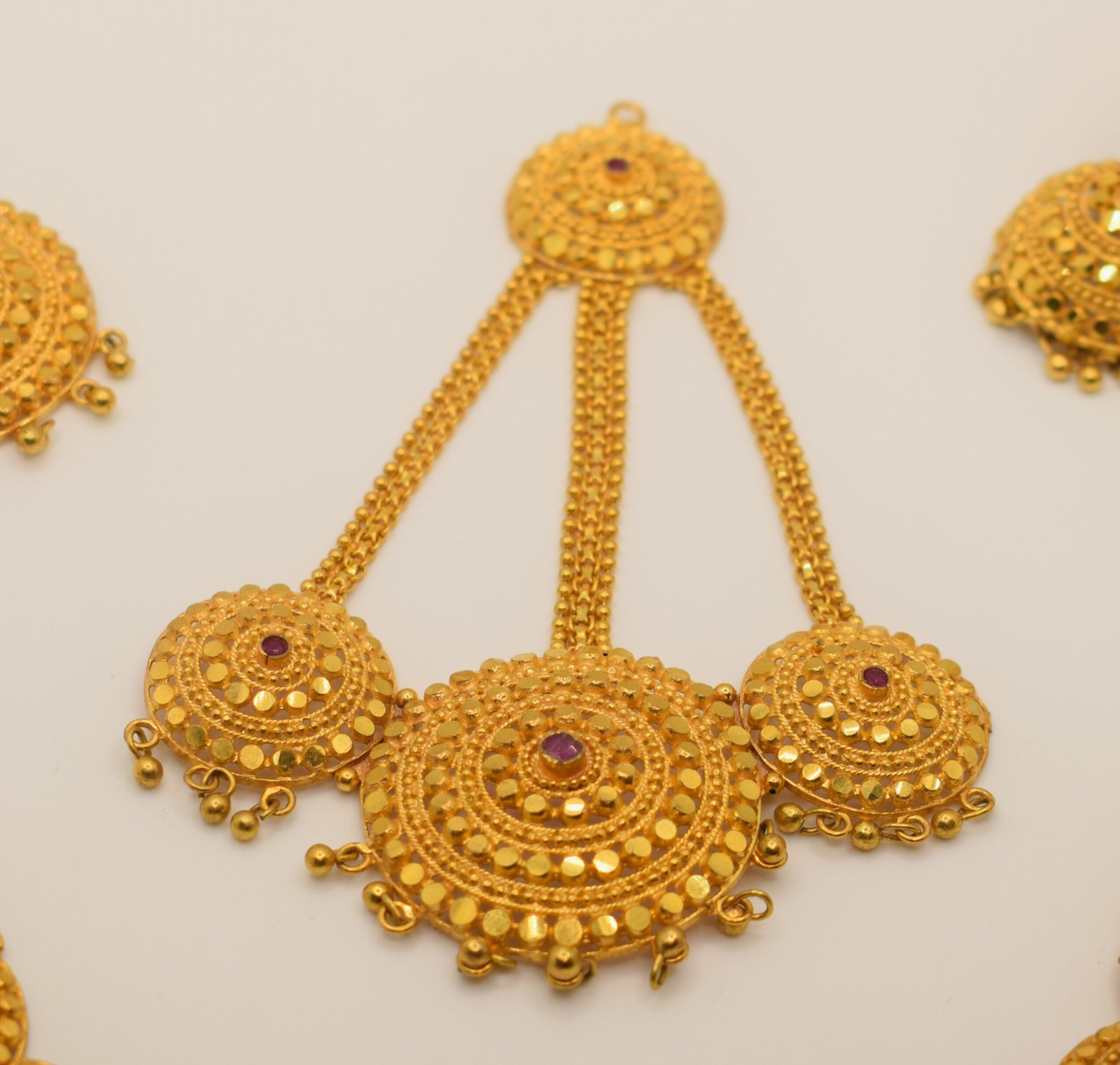 Handcrafted Gold Bridal Jewelry Set – 24K Gold Plated - Image 3