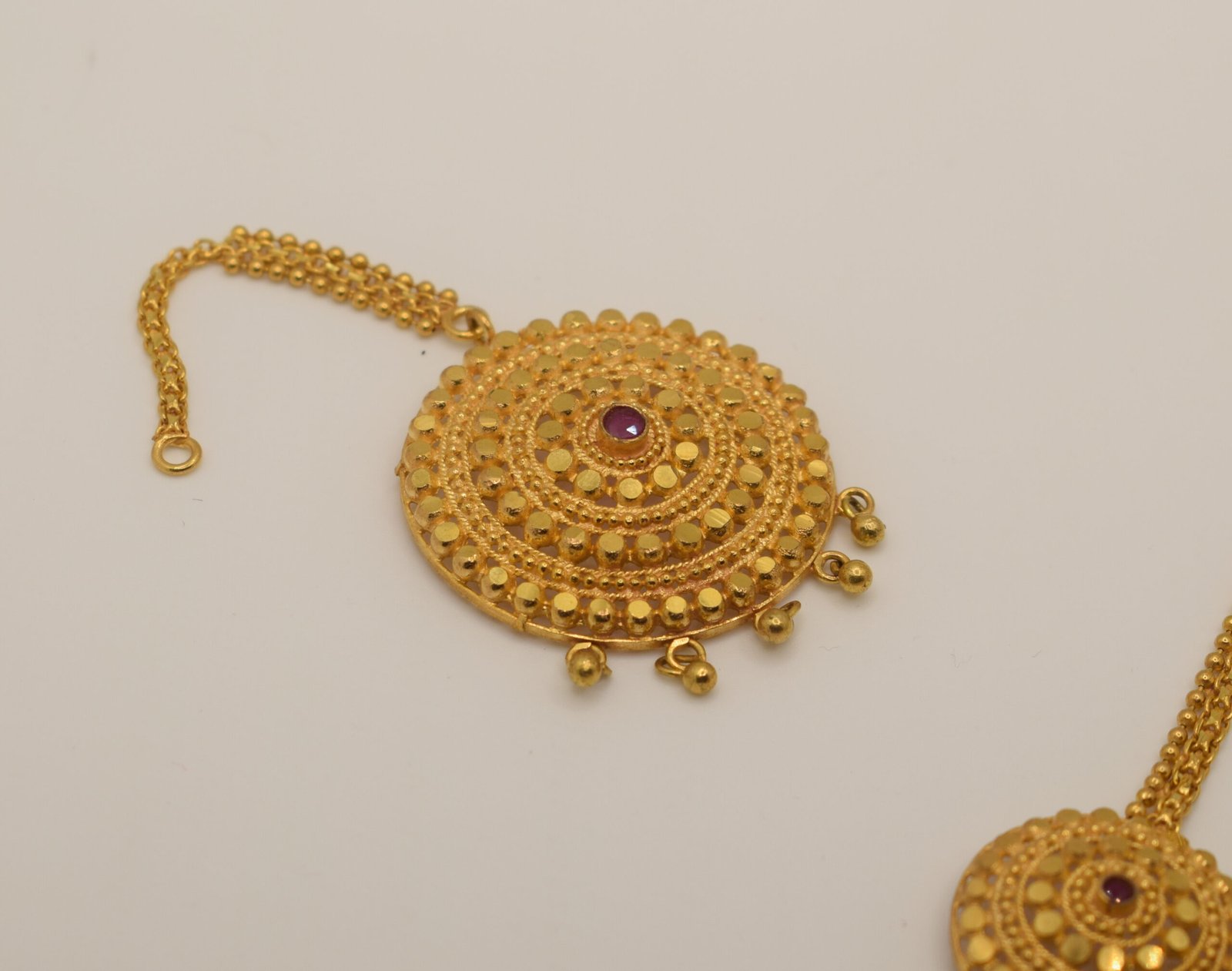 Handcrafted Gold Bridal Jewelry Set – 24K Gold Plated - Image 2
