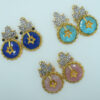 Colorful Earrings with Zircon Detailing – 24K Gold Plated