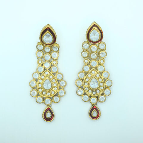 Zircon Kundan Earrings Tika