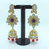 Ruby Kundan Earrings Tika