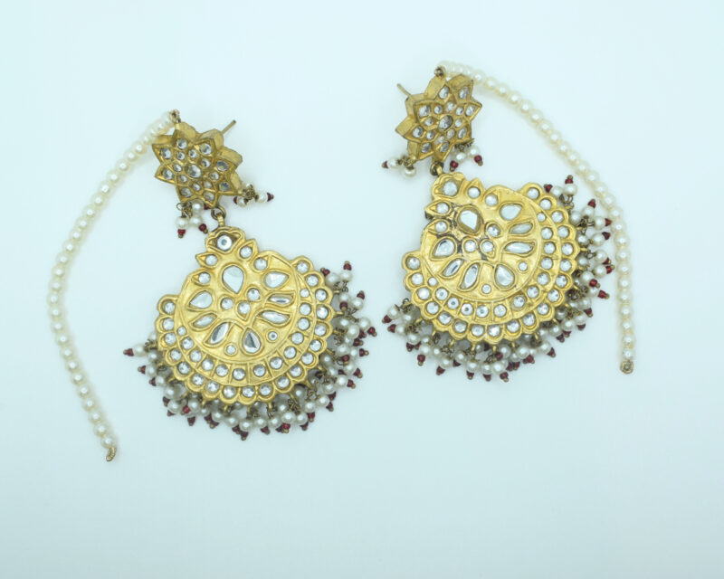 Kundan Earrings Tika Set
