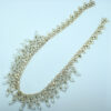 Pearl & Zircon Droplet Long Haar Necklace – 24K Gold Plated