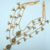 Peach Beaded Multi-Layer Rani Haar Necklace – 24K Gold Plated
