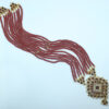 Ruby Beaded Multi-Strand Rani Haar Necklace – 24K Gold Plated