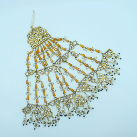 Champagne Pearl Zircon Jhumar