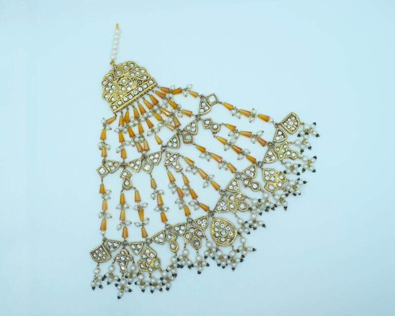 Champagne Pearl Zircon Jhumar