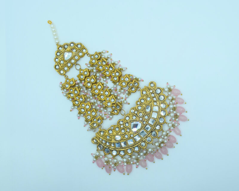 Baby Pink Kundan Jhumar