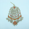 Ruby White Zircon Farshi Kundan Jhumar
