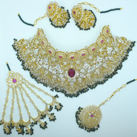 Polki Stone Bridal Jewelry Set