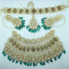 Ruby Green Zircon Bridal Thappa Set