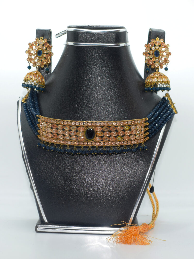 24K Gold Plated Polki Necklace Set
